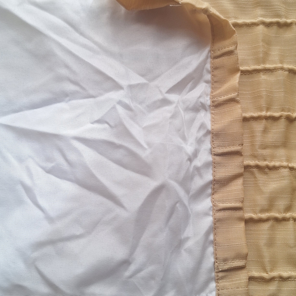 Elegant Gold Ruffled Curtain Panel - Picture 4 of 4